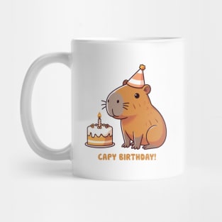 Cappy Capy Birthday Capybara Mug